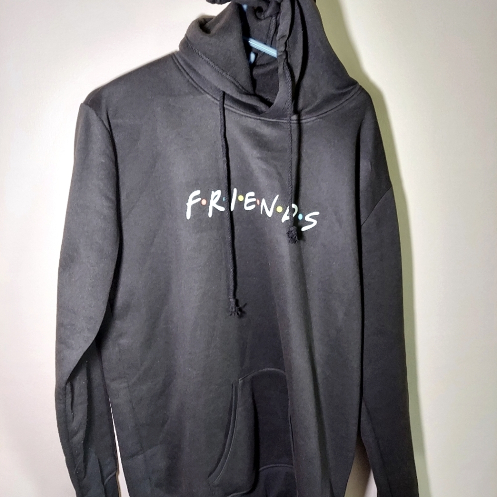 2xl black friends hoodie
